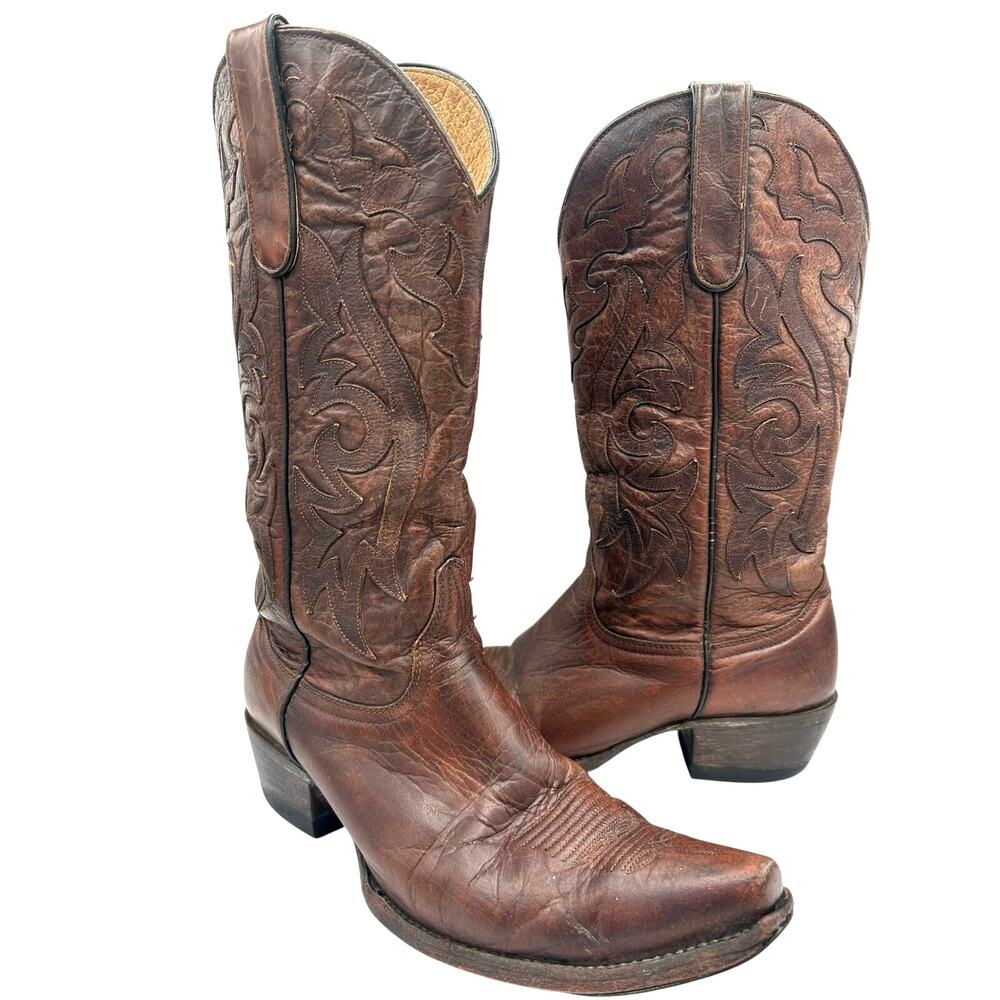 Old Gringo Women's brown  Leather Western Boot SZ 9 snip toe